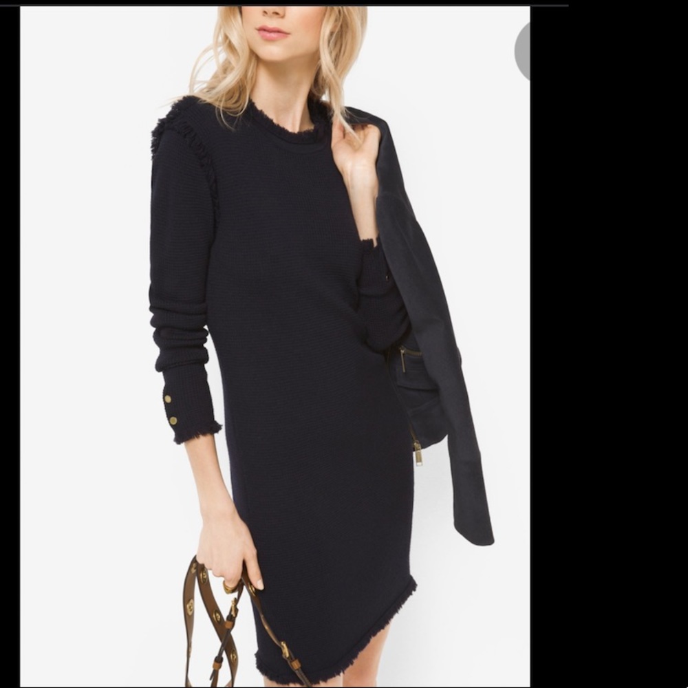 Michael Kors Merino Wool Fringe dress